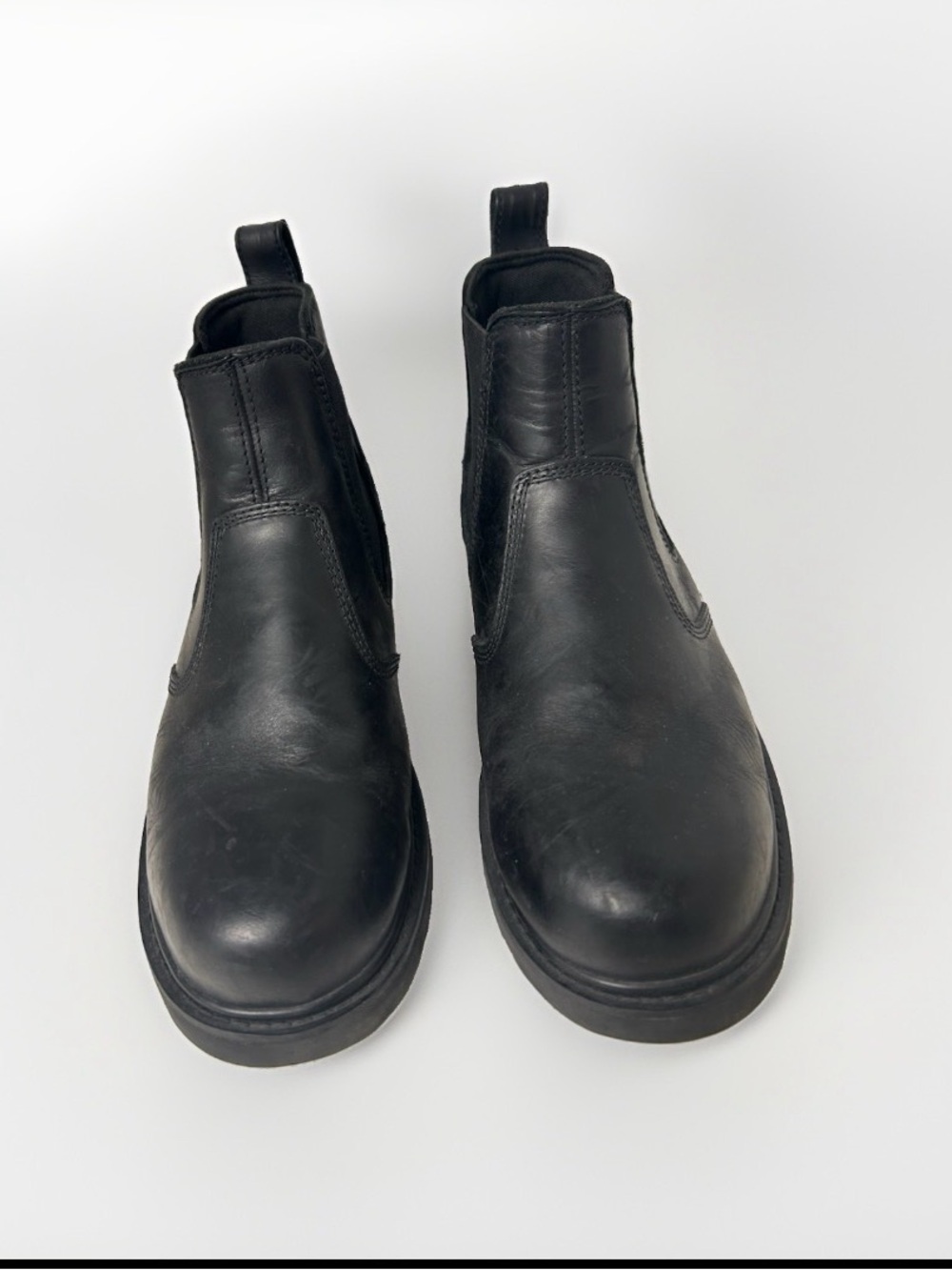 BRUNT The Ohman 6” Slip on Black Leather Chelsea Work Boots Men's Size 10 M Goth